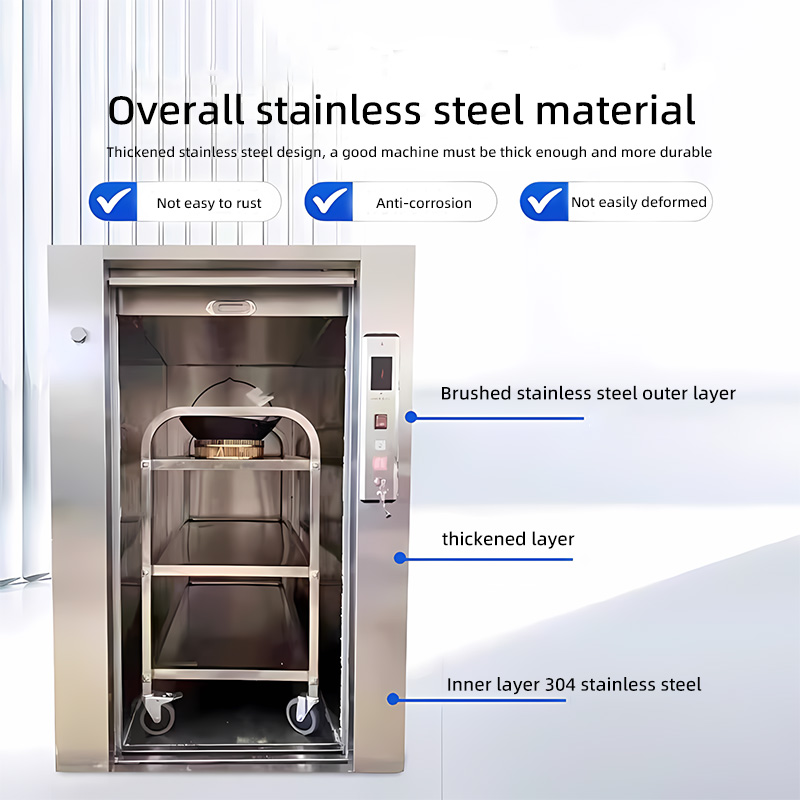 What is the application potential of utility elevator floor level in central kitchen distribution system?